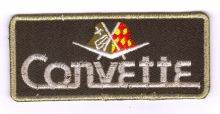 Corvette Gold Oblong Embroidered Cloth Patch