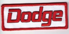 Dodge Script Oblong Embroidered Patch