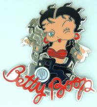 Betty Biker Boop Lapel Pin / Badge