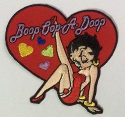 Betty Boop Heart Cloth Patch