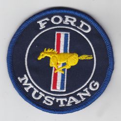 Ford Mustang Round Blue Patch