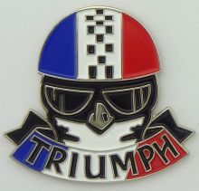 Triumph Helmet Tri colour Badge/Lapel Pin