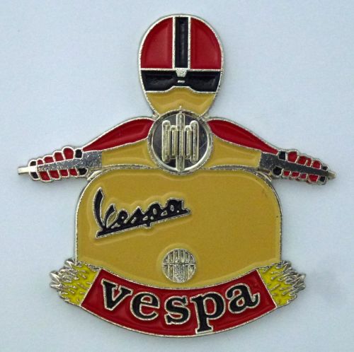 Vespa Scooter Man Lapel-Pin Badge