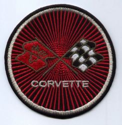 Corvette Round Embroidered Cloth Patch