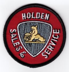 Holden Sales & Service Round Embroidered Cloth Patch