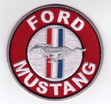 Ford Mustang Round Red Patch
