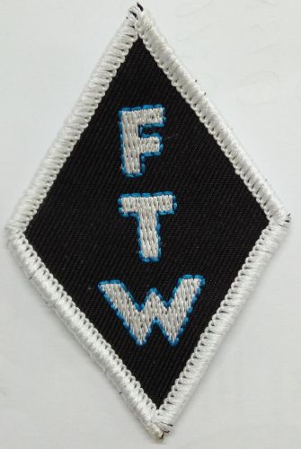 FTW Diamond White Border Patch