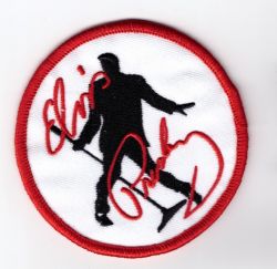 Elvis Silhouette Embroidered Patch