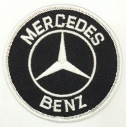 Mercedes Round  Embroidered Cloth Patch