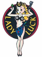 Lady Luck Embroidered Cloth Back Patch