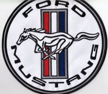 Mustang White Embroidered Back Patch
