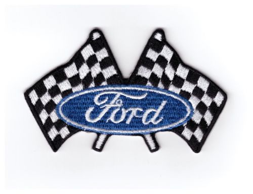 Ford Racing Flags Embroidered Patch