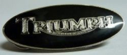 Triumph Black Oval Badge