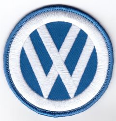 VW Blue Round Embroidered Cloth Patch