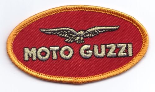 Moto Guzzi Red Oval Embroiderd Patch