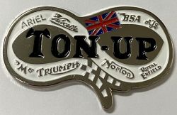 Ton-Up Racing Quality Metal Badge/lapel-pin