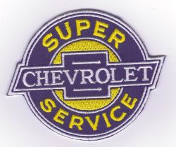 Super Chevy Service Round Cloth Patch