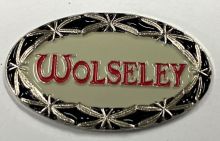 Wolseley Oval Beige Metal Badge/Lapel-pin