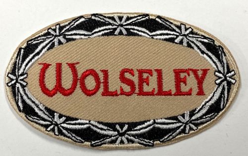 Wolseley Oval Beige Embroidered cloth Patch