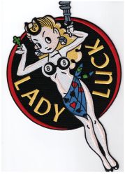 Lady Luck Embroidered  Sml Cloth Patch