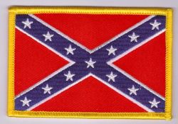 Confederate Flag Embroidered Cloth Patch