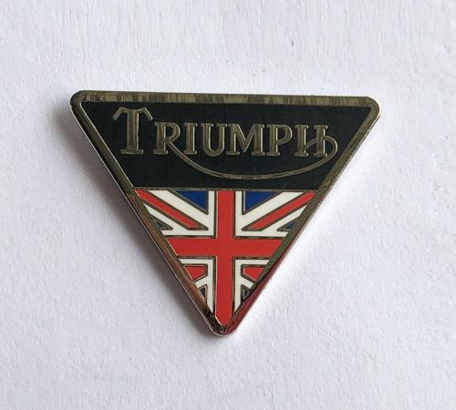 Triumph Triangle and Flag Metal Badge/Lapel-pin