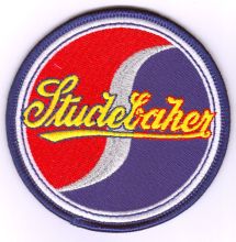 Studebaker Blue&Red Round embroidered cloth Patch