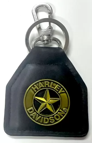 American Muscle Round Brass Logo Keyriing/Fob