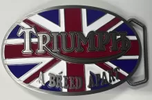 Triumph Flag Pewter Buckle
