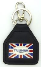 Triumph Flag Genuine Leather Keyring/Fob