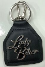 Lady Biker Genuine Leather Keyring/fob