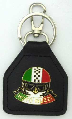 Moto Guzzi Helmet Genuine Leather Keyring/fob