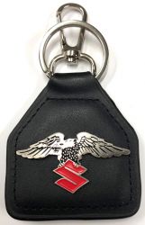Eagle winged Suzuki Genuine Leather Keyring/Fob