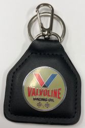 Valvoline Retro Round Genuine Leather Keyring/Fob
