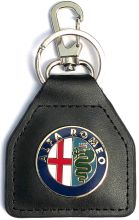 Alfa Romeo Logo Genuine Leather Keyring/Fob