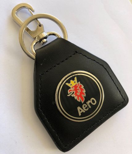 SAAB Aero Metal Leather Keyring/Fob