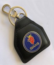 SAAB Metal Leather Keyring/Fob