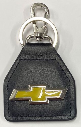 Chevrolet Plain Bowtie Genuine Leather Keyring/Fob