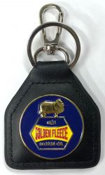 Golden Fleece Genuine Leather Keyring/Fob