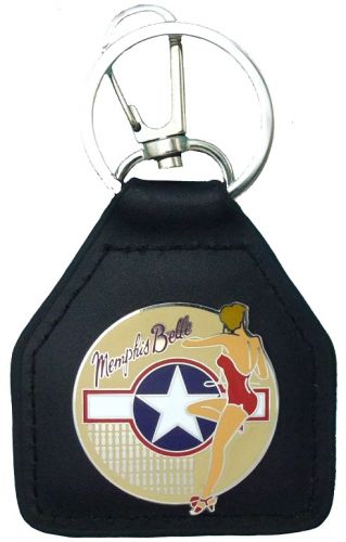 Memphis Belle Metal Leather Keyring/Fob