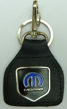 Mopar Blue Shield Genuine Leather Keyring/fob