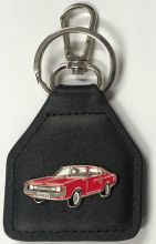 Valiant Charger Genuine Leather Keyring/fob