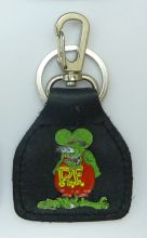 Ratfink Metal Leather Keyring/Fob