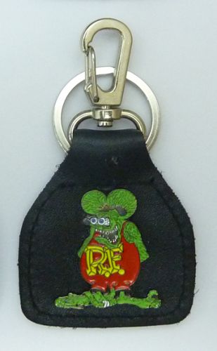 Ratfink Metal Leather Keyring/Fob