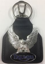 Triumph Eagle Wings Keyring/Keyfob Genuine Leather