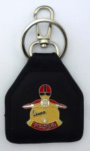 Vespa Scooter Man Metal Leather Keyring/Fob