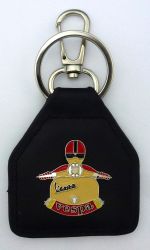 Vespa Scooter Man Metal Leather Keyring/Fob