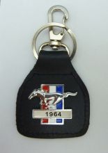 Mustang Year Genuine Leather Keyring/Fob