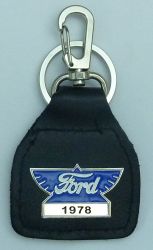 Ford Year Genuine Leather Keyring/Fob