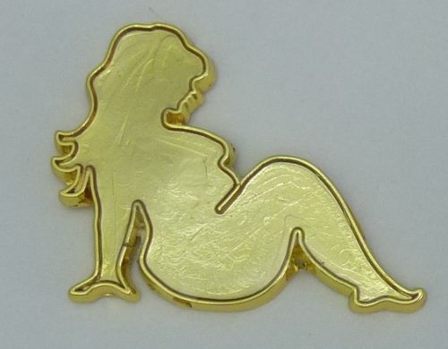 Cubby Chick Trucker Lady Metal Badge